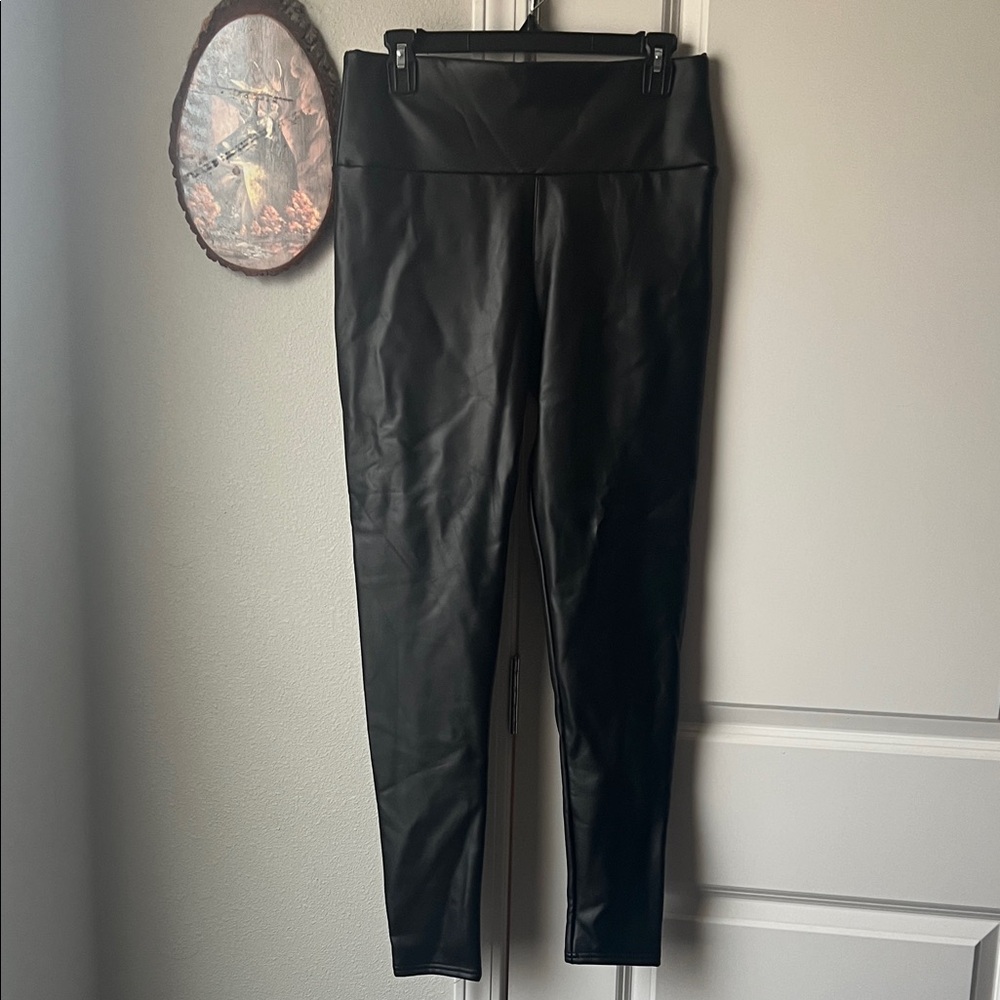 Women’s Soft Fleece Lined Winter Black Lamb Leather Leggings